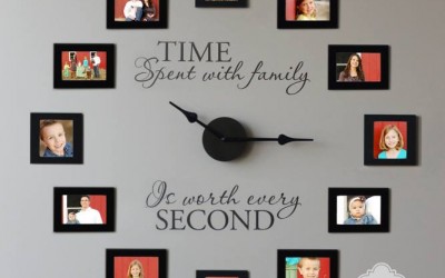 Time Spent with Family is Worth Every Second – Photo Wall Clock